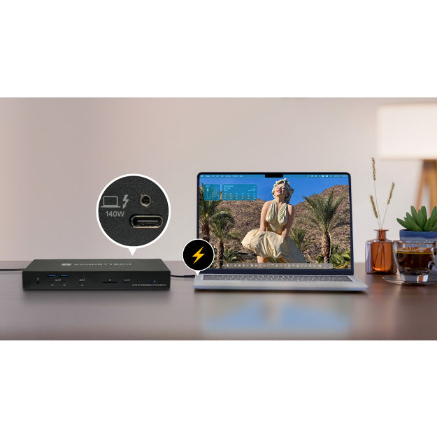 Sonnet Echo 20 SecureDock 9-Port Multi-Adapter Hub With HDMI And DisplayPort - Black