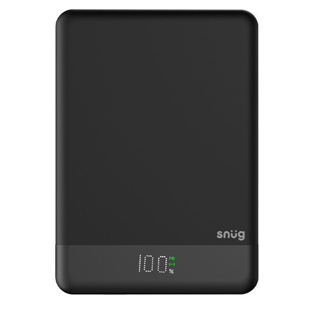 Snug 5000mAh Magnetic Power Bank With Fast Charge For MagSafe Smartphones - Black