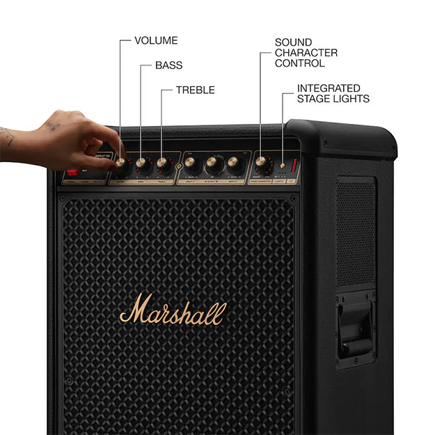 Marshall Bromley 750 Portable Wireless Party Speaker With Bluetooth - Black & Brass