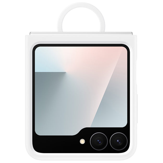 Samsung Silicone Cover With Ring For Samsung Galaxy Z Flip7 FE / Flip6 – White