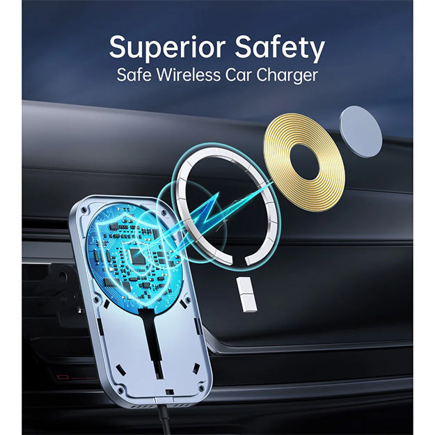 Choetech Magnetic Wireless Car Charger T200-F 15W - Black