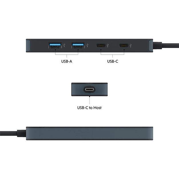 HyperDrive Flex 4 Port USB-C Hub - Black