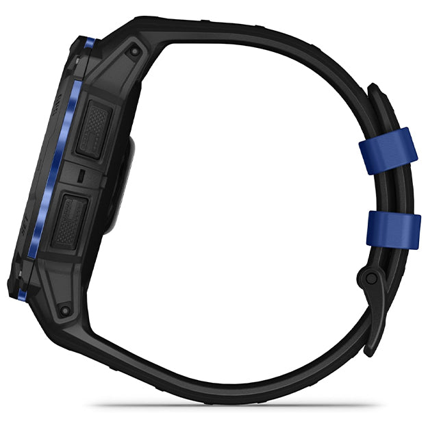 Garmin Instinct 3 Supernova 50mm AMOLED Rugged GPS Watch (Limited Edition) - Black With Bolt Blue Band