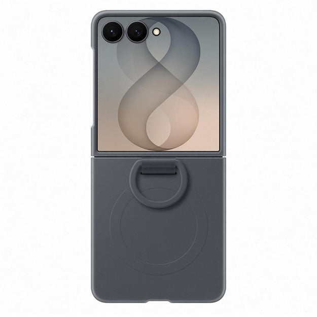 Samsung Silicone Ring Magnet Case For Galaxy Z Flip8 - Black
