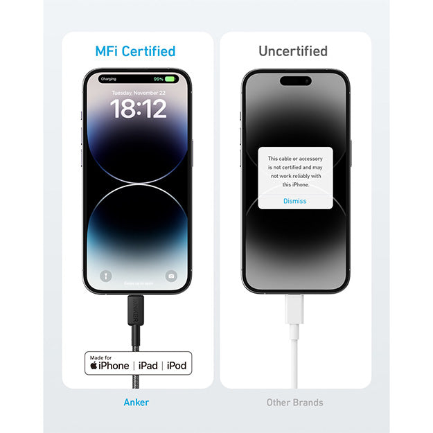 Anker 322 PowerLine USB-C To MFI 1.8M 60W Cable – Black