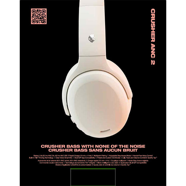 SkullCandy Crusher ANC 2 Sensory Bass Over-Ear Headphones With ANC