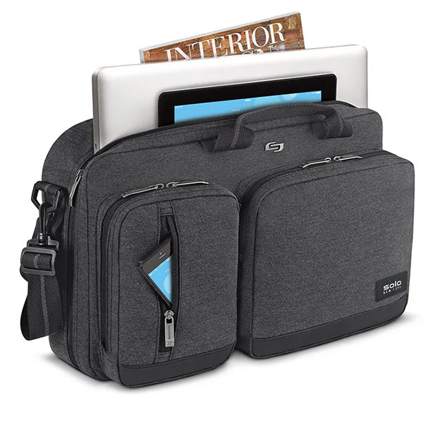 Solo New York Duane Hybrid 15.6" Briefcase Backpack - Grey