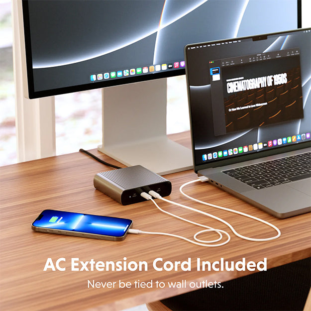 Hyper HyperJuice 245W GaN USB-C Charging Station (For Desktop) - Space Grey