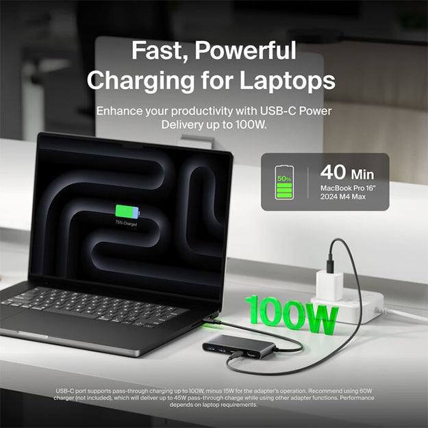 Belkin Connect 5-Port USB Hub with Dual USB-C Ports - Grey