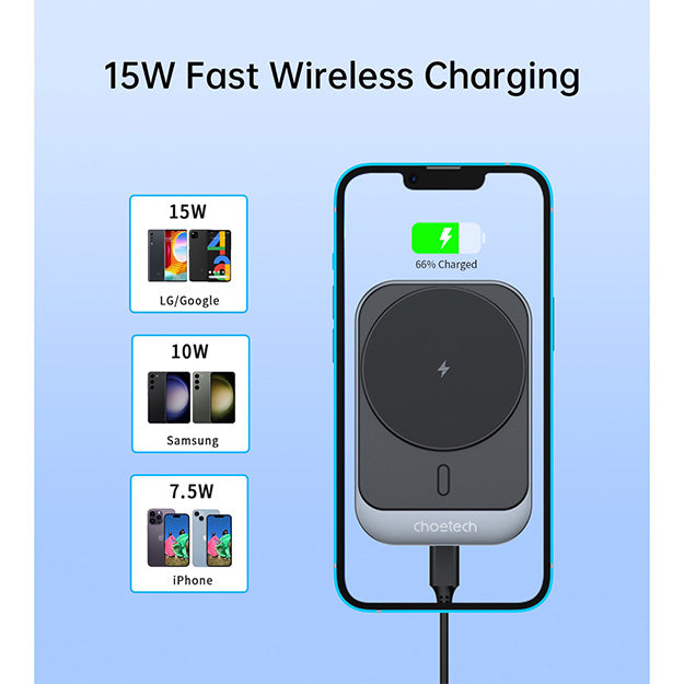 Choetech Magnetic Wireless Car Charger T206-F 15W – Black
