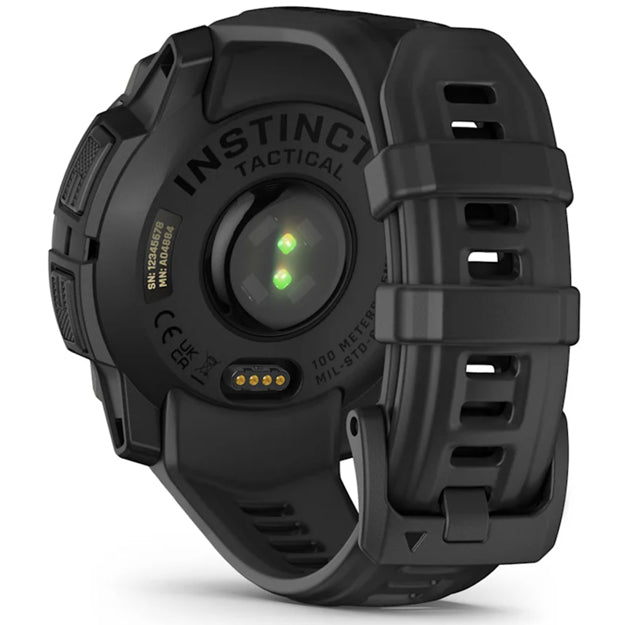 Garmin Instinct 3 Solar 45mm Rugged GPS Watch (Tactical Edition) - Black With Black Band