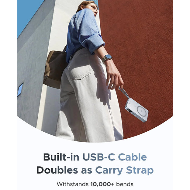 UGreen MagFlow Magnetic Wireless 10 000mAh Power Bank Qi2 25W With MagSafe - Blue