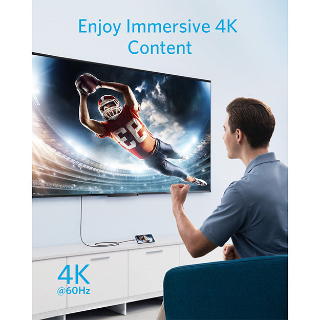 Anker 311 USB-C To HDMI 4K Nylon Cable 1.8M – Black