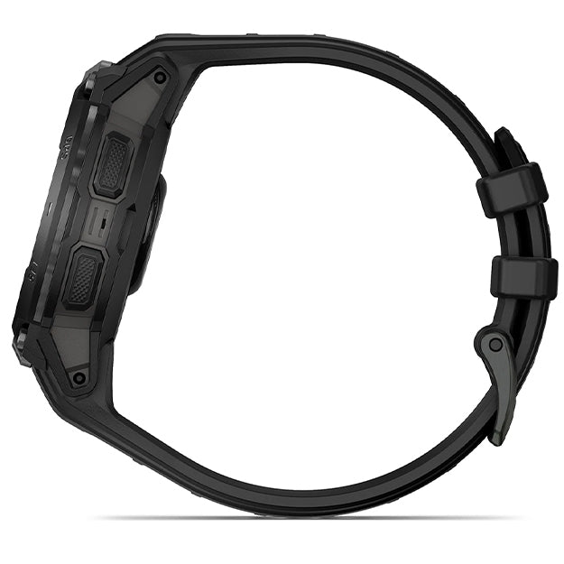 Garmin Instinct Crossover AMOLED Tactical Edition Rugged Hybrid GPS Smartwatch - Black With Black Silicone Band