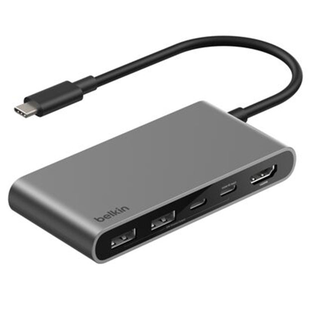 Belkin Connect 5-Port USB Hub with Dual USB-C Ports - Grey