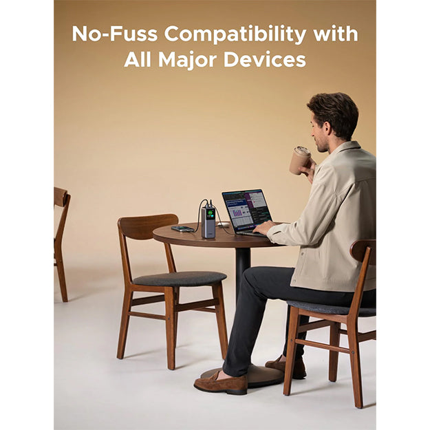 UGreen 20 000mAh 165W Nexode Power Bank With Retractable USB-C Cable - Space Grey