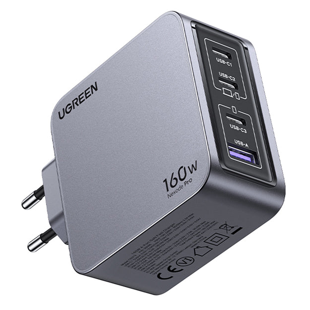 UGreen Nexode Pro 4 Port PD/USB Wall Charger - Grey