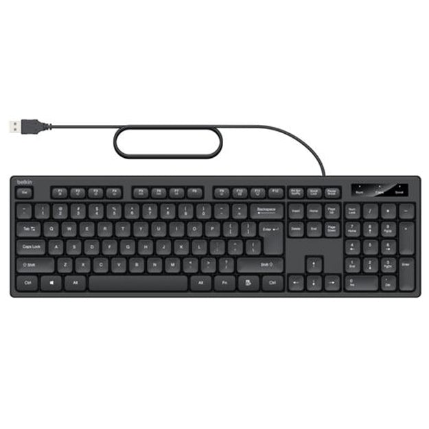 Belkin Wired USB-A Keyboard And Mouse Combo - Black