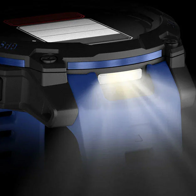 Garmin Instinct 3 Supernova 50mm AMOLED Rugged GPS Watch (Limited Edition) - Black With Bolt Blue Band