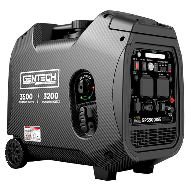 Gentech Power 3500 Watt Pure Sine Wave Inverter Generator - Black