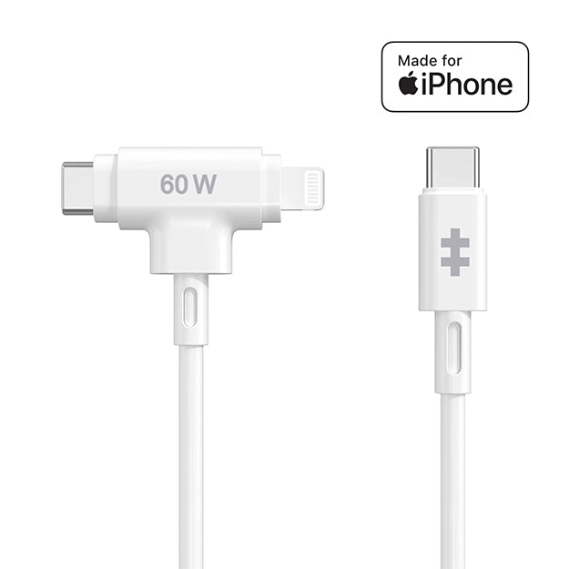 Hyper Juice USB-C And Lightning Hybrid Silicone Cable (1.5m/5ft)