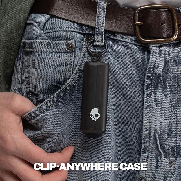 SkullCandy Dime 360 Wireless Pea Shape In-Ear Earbuds With Clip - Black