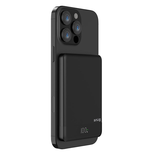 Snug 5000mAh Magnetic Power Bank With Fast Charge For MagSafe Smartphones - Black