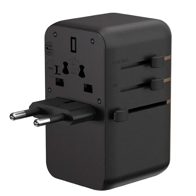 Adam Elements T100L 100W Universal Travel Adapter With Built-In USB-C Cable
