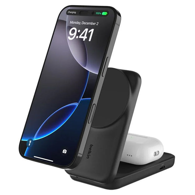 Belkin UltraCharge 25W 2-in-1 Qi2 Square Magnetic Wireless Charger