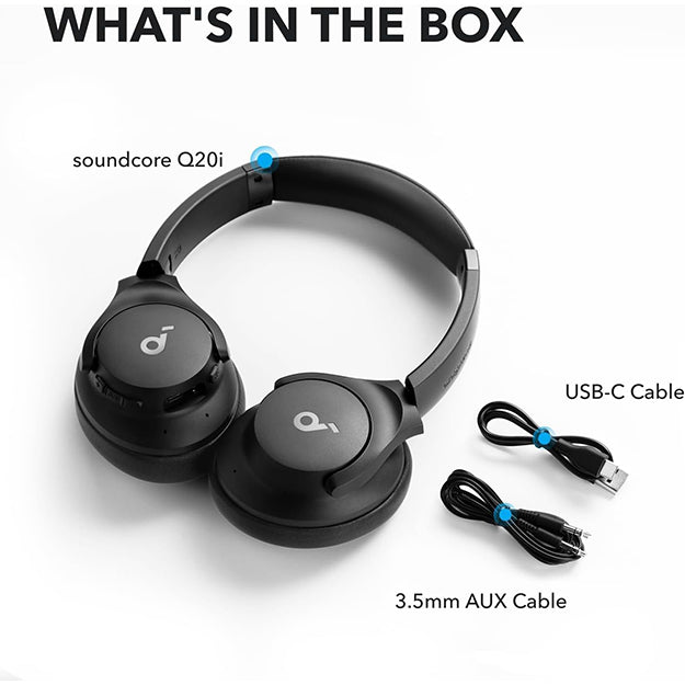 Anker Soundcore Q20i Hybrid Active Noise Cancelling Over-Ear Bluetooth Headphones