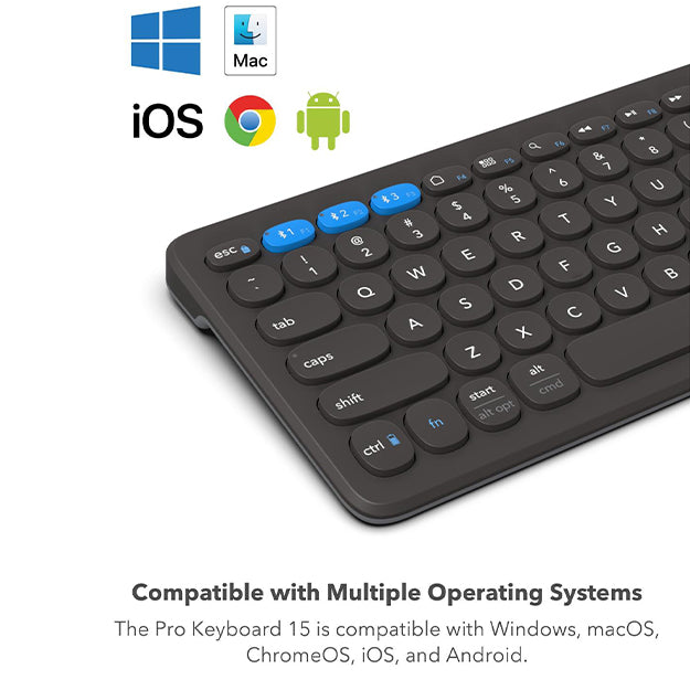 Zagg Pro Universal Wireless 15" Full Size Keyboard - Grey