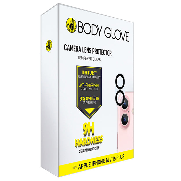 Body Glove Tempered Glass Camera Screen Protector For iPhone 16 Plus / 17 – Black