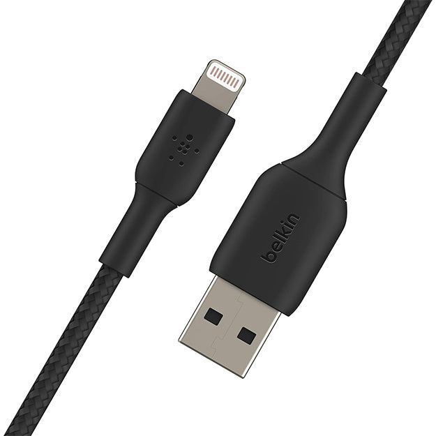 Belkin Boostcharge Braided USB-A To Lightning Cable 1m Length - Black