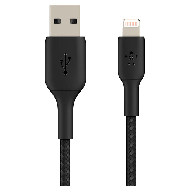 Belkin Boostcharge Braided USB-A To Lightning Cable 1m Length - Black