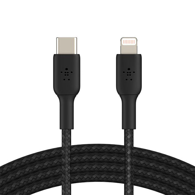 Belkin Braided USB-C To Lightning Cable (2m) - Black