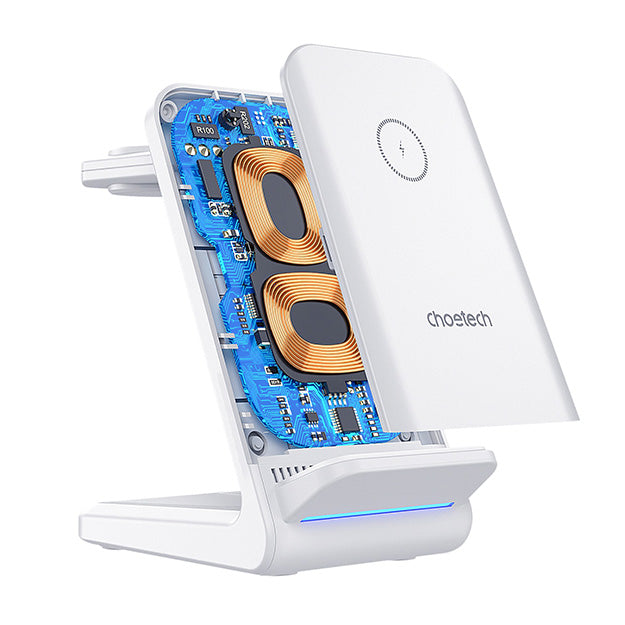 Choetech Fast Wireless 4 In 1 Magnetic Charging Stand T608-F 15W – White