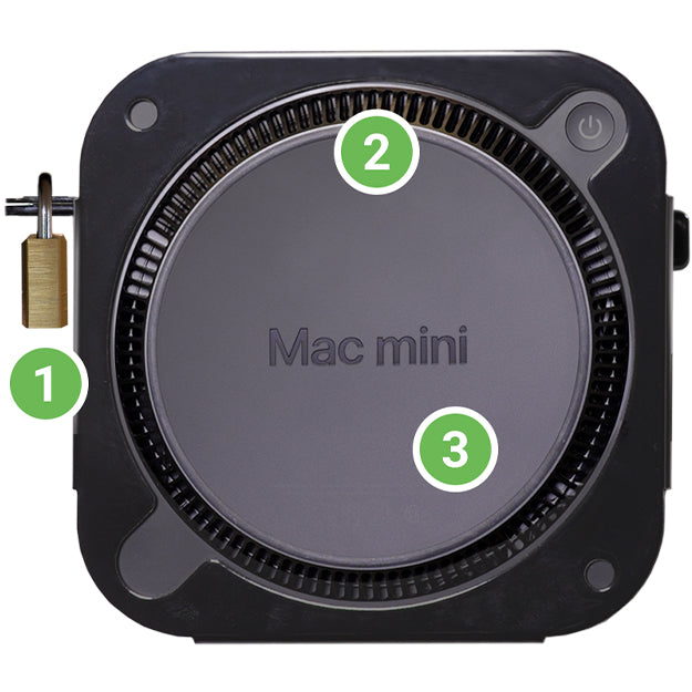 Sonnet MacCuff Mini VESA/Desk/Wall Security Mounting Bracket For Mac Mini 2024 (M4) - Black