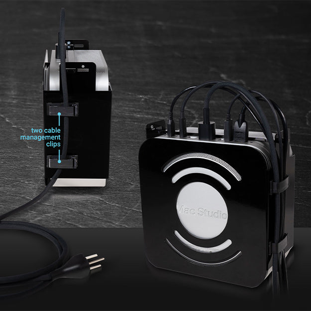 Sonnet MacCuff Studio Steel Bracket - Black (To Mount And Secure A Mac Studio Under A Desk Or To The Wall)