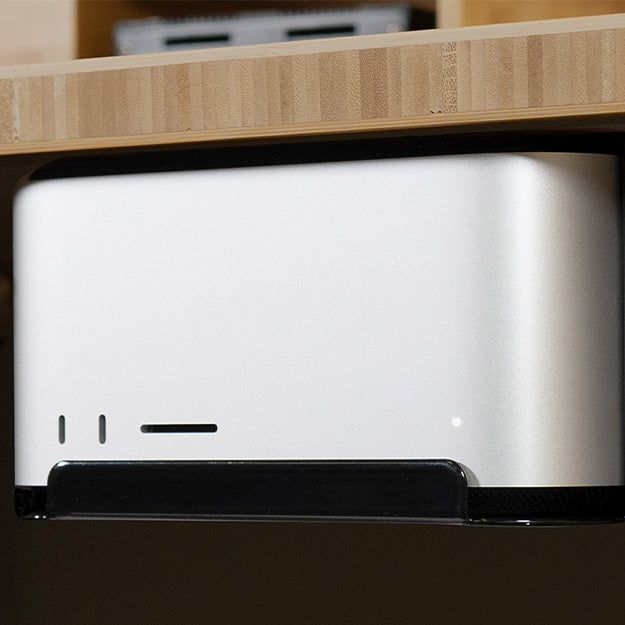 Sonnet MacCuff Studio Steel Bracket - Black (To Mount And Secure A Mac Studio Under A Desk Or To The Wall)