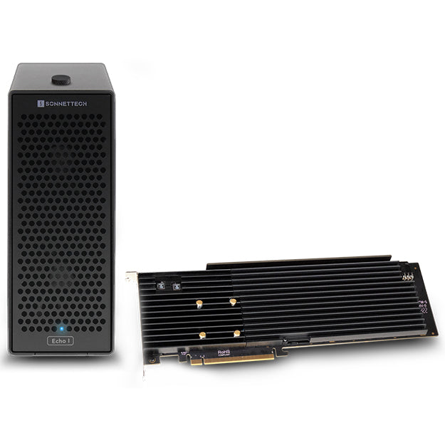 Sonnet M.2 8x4 Silent Gen4 PCIe Card (Eight M.2 NVMe SSD slots, Add Your Own SSDs up to 64TB)