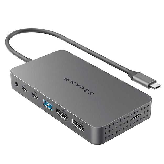 HyperDrive Next 7 Port Dual 4K HDMI USB-C Hub - Midnight Grey