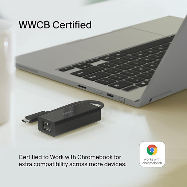 Belkin USB-C To 2.5 Gb Ethernet Adapter - Black