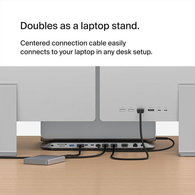 Belkin USB-C Multi-Port 11-in-1 Dual HDMI Dock - Grey
