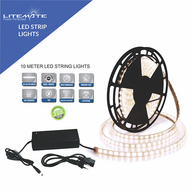 LiteMate LED Strip Light 10M  - White
