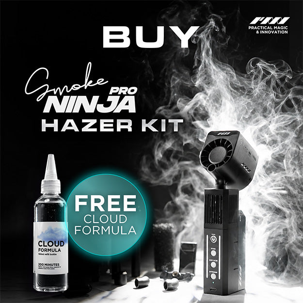 PMI Gear SmokeNINJA PRO Hazer Kit + PMI Gear Cloud Formula Refill 100ml (200Mins) Bundle 