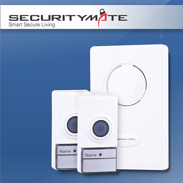 SecurityMate Wireless Door Chime With 2 Transmitters - White