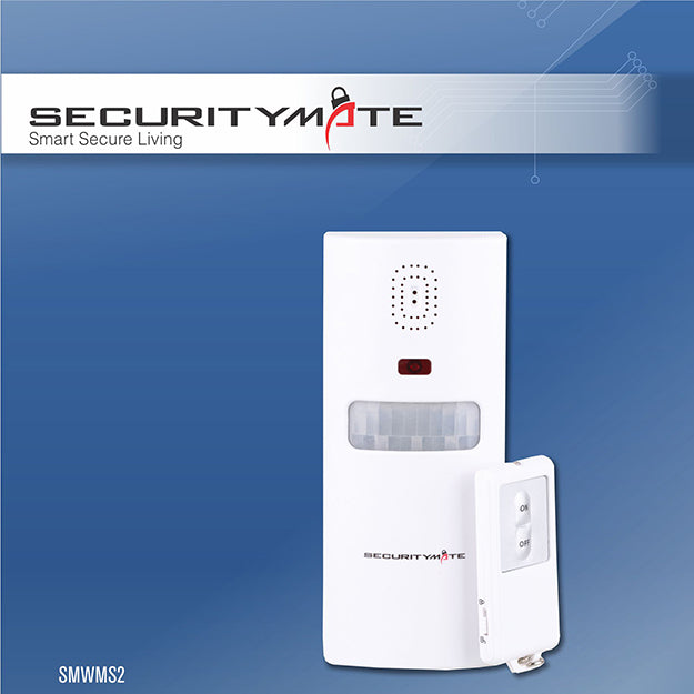 SecurityMate Wireless Motion Sensor With Remote Control - White