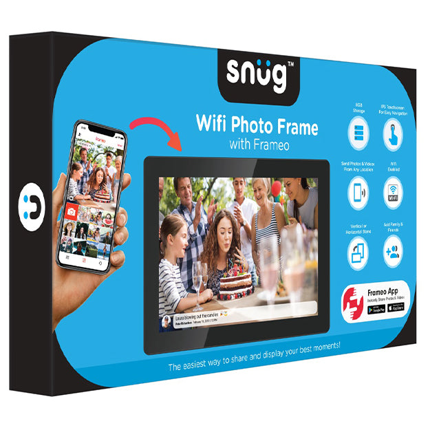 Snug Wifi Photo Frame With Frameo - Black