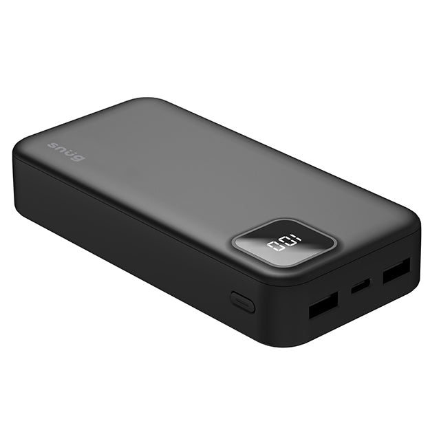Snug 20000mAh Square Digital Powerbank - Black