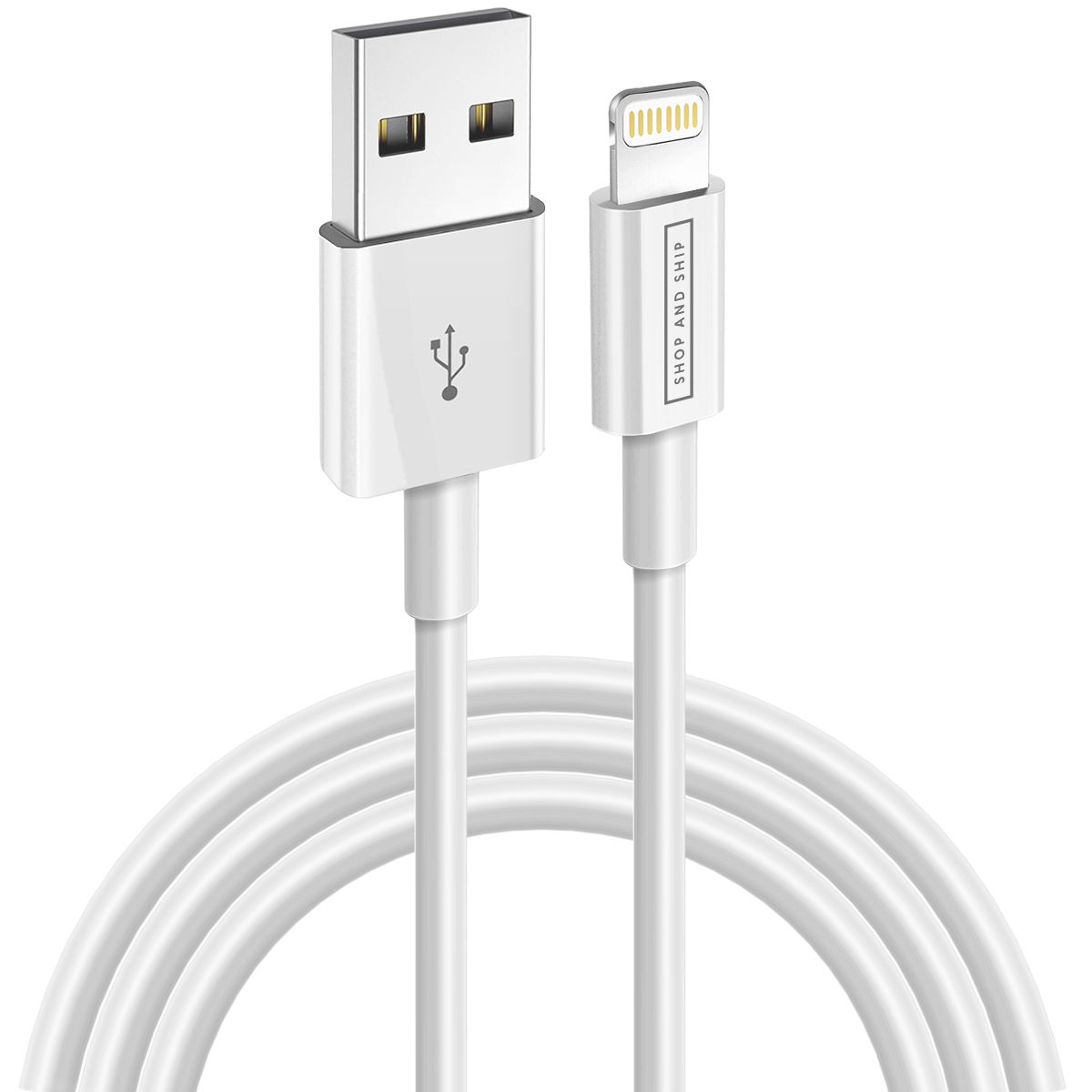 Shop and Ship USB To Lightning Cable (1m) MFI Certified White